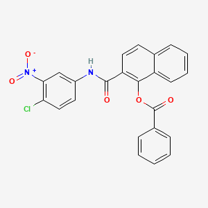 molecular formula C24H15ClN2O5 B5130141 2-{[(4-chloro-3-nitrophenyl)amino]carbonyl}-1-naphthyl benzoate 