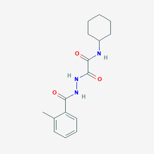 molecular formula C16H21N3O3 B5130150 N-cyclohexyl-2-[2-(2-methylbenzoyl)hydrazino]-2-oxoacetamide 