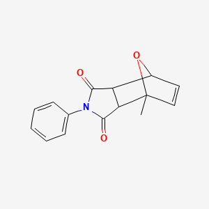 molecular formula C15H13NO3 B5130152 1-甲基-4-苯基-10-氧杂-4-氮杂三环[5.2.1.0~2,6~]癸-8-烯-3,5-二酮 