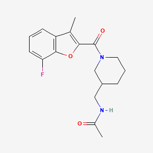 N-({1-[(7-fluoro-3-methyl-1-benzofuran-2-yl)carbonyl]-3-piperidinyl}methyl)acetamide