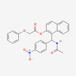 molecular formula C27H22N2O6 B5130171 1-[(acetylamino)(4-nitrophenyl)methyl]-2-naphthyl phenoxyacetate 