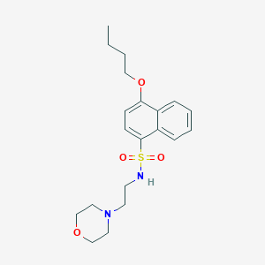 molecular formula C20H28N2O4S B513018 [(4-Butoxynaphthyl)sulfonyl](2-morpholin-4-ylethyl)amine CAS No. 942772-31-8