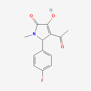 molecular formula C13H12FNO3 B5130208 4-acetyl-5-(4-fluorophenyl)-3-hydroxy-1-methyl-1,5-dihydro-2H-pyrrol-2-one 