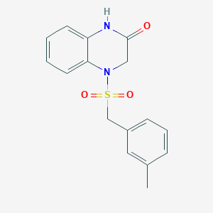 molecular formula C16H16N2O3S B5130213 4-[(3-methylbenzyl)sulfonyl]-3,4-dihydro-2(1H)-quinoxalinone 