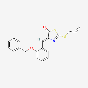 molecular formula C20H17NO2S2 B5130249 2-(allylthio)-4-[2-(benzyloxy)benzylidene]-1,3-thiazol-5(4H)-one 