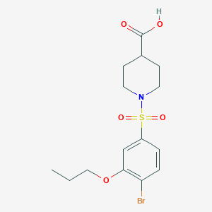 1-(4-Bromo-3-propoxybenzenesulfonyl)piperidine-4-carboxylic acid