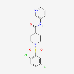 molecular formula C17H17Cl2N3O3S B5130266 1-[(2,5-dichlorophenyl)sulfonyl]-N-3-pyridinyl-4-piperidinecarboxamide 