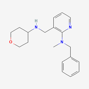 molecular formula C19H25N3O B5130289 N-benzyl-N-methyl-3-[(tetrahydro-2H-pyran-4-ylamino)methyl]-2-pyridinamine 