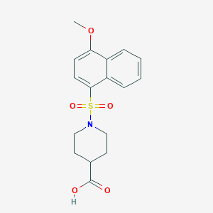 1-[(4-Methoxy-1-naphthyl)sulfonyl]-4-piperidinecarboxylic acid