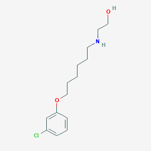 molecular formula C14H22ClNO2 B5130310 2-{[6-(3-chlorophenoxy)hexyl]amino}ethanol 