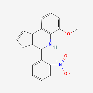 molecular formula C19H18N2O3 B5130328 6-methoxy-4-(2-nitrophenyl)-3a,4,5,9b-tetrahydro-3H-cyclopenta[c]quinoline 