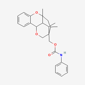 molecular formula C25H29NO4 B5130336 (9,11,13-trimethyl-8,15-dioxatetracyclo[10.2.2.0~2,7~.0~9,14~]hexadeca-2,4,6-trien-12-yl)methyl phenylcarbamate 