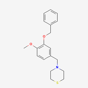 molecular formula C19H23NO2S B5130345 4-[3-(benzyloxy)-4-methoxybenzyl]thiomorpholine 
