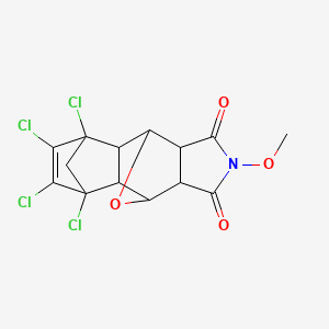 molecular formula C14H11Cl4NO4 B5130367 3,4,5,6-tetrachloro-11-methoxy-14-oxa-11-azapentacyclo[6.5.1.1~3,6~.0~2,7~.0~9,13~]pentadec-4-ene-10,12-dione 