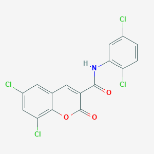 molecular formula C16H7Cl4NO3 B5130375 6,8-dichloro-N-(2,5-dichlorophenyl)-2-oxo-2H-chromene-3-carboxamide 
