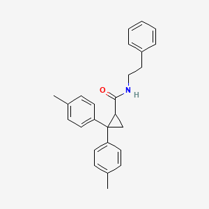 2,2-bis(4-methylphenyl)-N-(2-phenylethyl)cyclopropanecarboxamide
