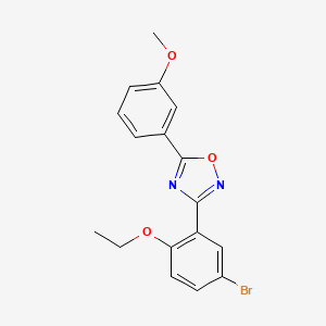 molecular formula C17H15BrN2O3 B5130385 3-(5-bromo-2-ethoxyphenyl)-5-(3-methoxyphenyl)-1,2,4-oxadiazole 