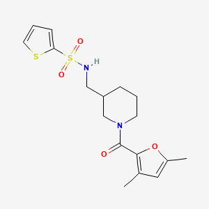 molecular formula C17H22N2O4S2 B5130387 N-{[1-(3,5-dimethyl-2-furoyl)-3-piperidinyl]methyl}-2-thiophenesulfonamide 