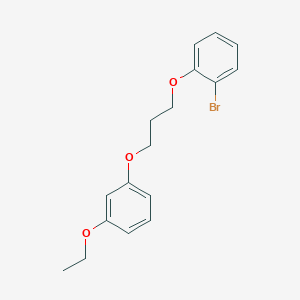 molecular formula C17H19BrO3 B5130390 1-bromo-2-[3-(3-ethoxyphenoxy)propoxy]benzene 
