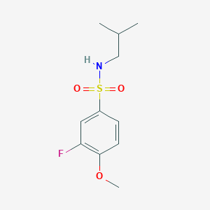 molecular formula C11H16FNO3S B5130403 3-fluoro-N-isobutyl-4-methoxybenzenesulfonamide 