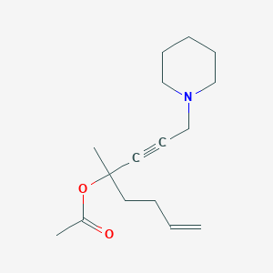 molecular formula C16H25NO2 B5130406 1-methyl-1-[3-(1-piperidinyl)-1-propyn-1-yl]-4-penten-1-yl acetate 