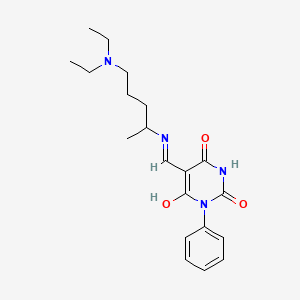 molecular formula C20H28N4O3 B5130411 5-({[4-(diethylamino)-1-methylbutyl]amino}methylene)-1-phenyl-2,4,6(1H,3H,5H)-pyrimidinetrione 