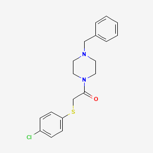 molecular formula C19H21ClN2OS B5130423 1-benzyl-4-{[(4-chlorophenyl)thio]acetyl}piperazine 