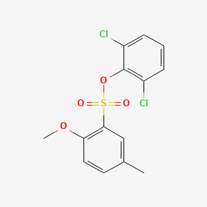 molecular formula C14H12Cl2O4S B5130442 2,6-dichlorophenyl 2-methoxy-5-methylbenzenesulfonate 