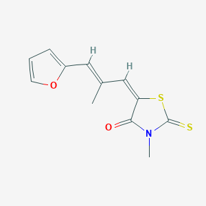molecular formula C12H11NO2S2 B5130444 5-[3-(2-furyl)-2-methyl-2-propen-1-ylidene]-3-methyl-2-thioxo-1,3-thiazolidin-4-one 