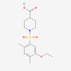 molecular formula C16H23NO5S B513045 1-(5-Ethoxy-2,4-dimethylbenzenesulfonyl)piperidine-4-carboxylic acid CAS No. 942771-11-1