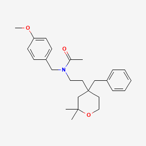 molecular formula C26H35NO3 B5130450 N-[2-(4-benzyl-2,2-dimethyltetrahydro-2H-pyran-4-yl)ethyl]-N-(4-methoxybenzyl)acetamide 