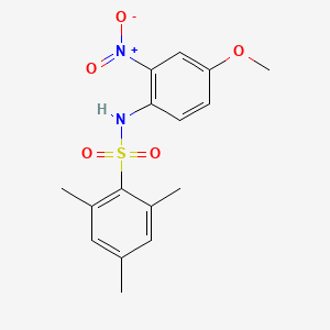 molecular formula C16H18N2O5S B5130457 N-(4-methoxy-2-nitrophenyl)-2,4,6-trimethylbenzenesulfonamide 