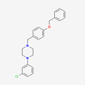 molecular formula C24H25ClN2O B5130468 1-[4-(benzyloxy)benzyl]-4-(3-chlorophenyl)piperazine 