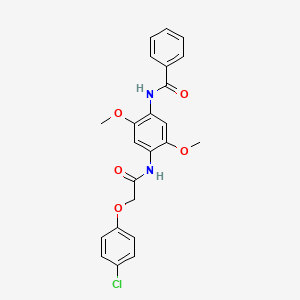 molecular formula C23H21ClN2O5 B5130486 N-(4-{[(4-chlorophenoxy)acetyl]amino}-2,5-dimethoxyphenyl)benzamide 