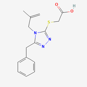 molecular formula C15H17N3O2S B5130499 {[5-benzyl-4-(2-methyl-2-propen-1-yl)-4H-1,2,4-triazol-3-yl]thio}acetic acid 