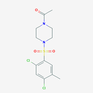 molecular formula C13H16Cl2N2O3S B513056 1-Acetyl-4-[(2,4-dichloro-5-methylphenyl)sulfonyl]piperazine CAS No. 942666-64-0