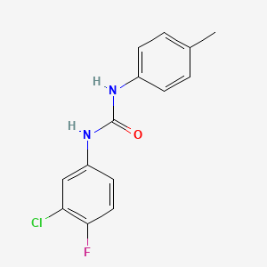 molecular formula C14H12ClFN2O B5130565 N-(3-chloro-4-fluorophenyl)-N'-(4-methylphenyl)urea 