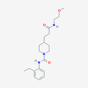 molecular formula C20H31N3O3 B5130574 N-(2-ethylphenyl)-4-{3-[(2-methoxyethyl)amino]-3-oxopropyl}-1-piperidinecarboxamide 