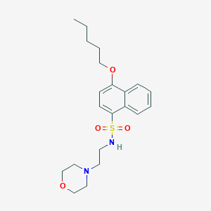 molecular formula C21H30N2O4S B513060 (2-Morpholin-4-ylethyl)[(4-pentyloxynaphthyl)sulfonyl]amine CAS No. 942789-55-1
