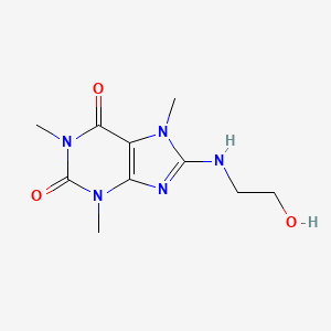 molecular formula C10H15N5O3 B5130606 8-[(2-hydroxyethyl)amino]-1,3,7-trimethyl-3,7-dihydro-1H-purine-2,6-dione CAS No. 6320-10-1