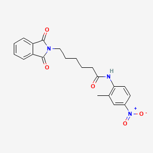 molecular formula C21H21N3O5 B5130614 6-(1,3-dioxo-1,3-dihydro-2H-isoindol-2-yl)-N-(2-methyl-4-nitrophenyl)hexanamide 
