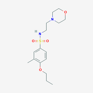 molecular formula C16H26N2O4S B513064 3-methyl-N-[2-(4-morpholinyl)ethyl]-4-propoxybenzenesulfonamide CAS No. 942772-35-2