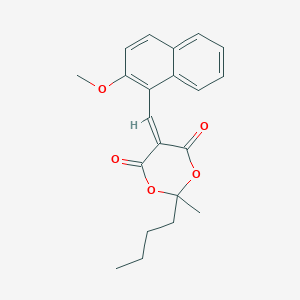 molecular formula C21H22O5 B5130642 2-butyl-5-[(2-methoxy-1-naphthyl)methylene]-2-methyl-1,3-dioxane-4,6-dione 