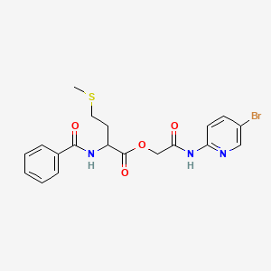 molecular formula C19H20BrN3O4S B5130664 2-[(5-bromo-2-pyridinyl)amino]-2-oxoethyl N-benzoylmethioninate 