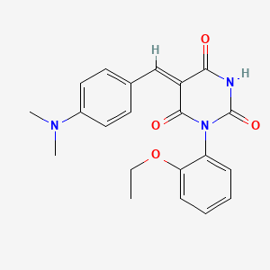 molecular formula C21H21N3O4 B5130723 5-[4-(dimethylamino)benzylidene]-1-(2-ethoxyphenyl)-2,4,6(1H,3H,5H)-pyrimidinetrione 