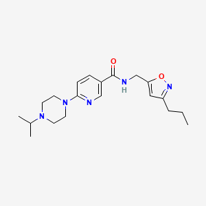 molecular formula C20H29N5O2 B5130732 6-(4-isopropyl-1-piperazinyl)-N-[(3-propyl-5-isoxazolyl)methyl]nicotinamide 