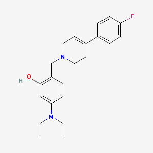 molecular formula C22H27FN2O B5130790 5-(diethylamino)-2-{[4-(4-fluorophenyl)-3,6-dihydro-1(2H)-pyridinyl]methyl}phenol 