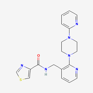 N-({2-[4-(2-pyridinyl)-1-piperazinyl]-3-pyridinyl}methyl)-1,3-thiazole-4-carboxamide