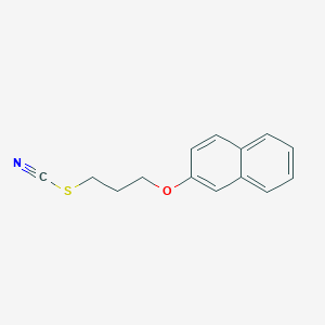 molecular formula C14H13NOS B5130797 3-(2-naphthyloxy)propyl thiocyanate 