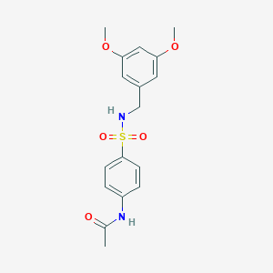 molecular formula C17H20N2O5S B513080 N-{4-[(3,5-dimethoxybenzyl)sulfamoyl]phenyl}acetamide CAS No. 321712-04-3